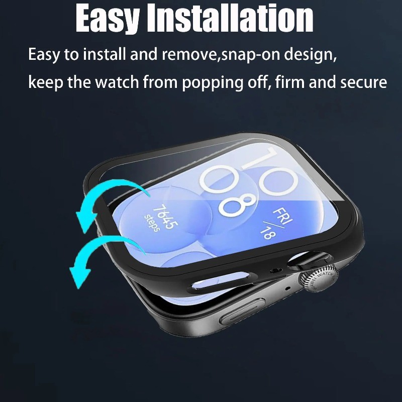 Kính + Ốp Lưng Cho Apple Watch Series 11 10 9 8 7 S6 5 4 3 2 1 SE SE2 SE3 38mm 40mm 41mm 42mm 44mm 45mm 46mm Bảo Vệ Màn Hình Toàn Diện PC Cứng Ốp Lưng Kính Cường Lực