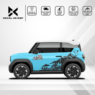Tem dán xe VF3 - Decal Sticker Vf3 - Decal Dán Xe - Vf3 Camping