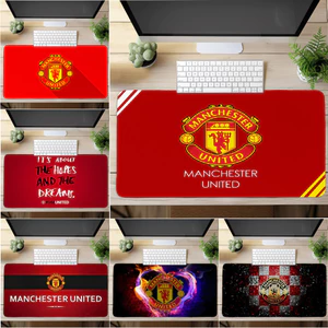 Tấm lót chuột Logo Manchester United FC In nghệ thuật Bàn phím máy tính Bàn phím (60x30cm / 80x40cm)