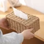 Hộp đựng khăn giấy dệt ROLY, Hộp khăn giấy cổ điển giả mây, Hộp đựng khăn ăn công suất lớn sáng tạo Văn phòng