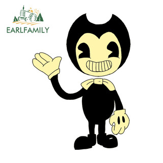 EARLFAMILY Bendy Anime Ngộ nghĩnh Dán Xe Hơi Thời Trang Chống Trầy Xước Vinyl Decal Thích Hợp Cho Hành Lý Ốp Lưng Kính Chắn Gió Xe Máy