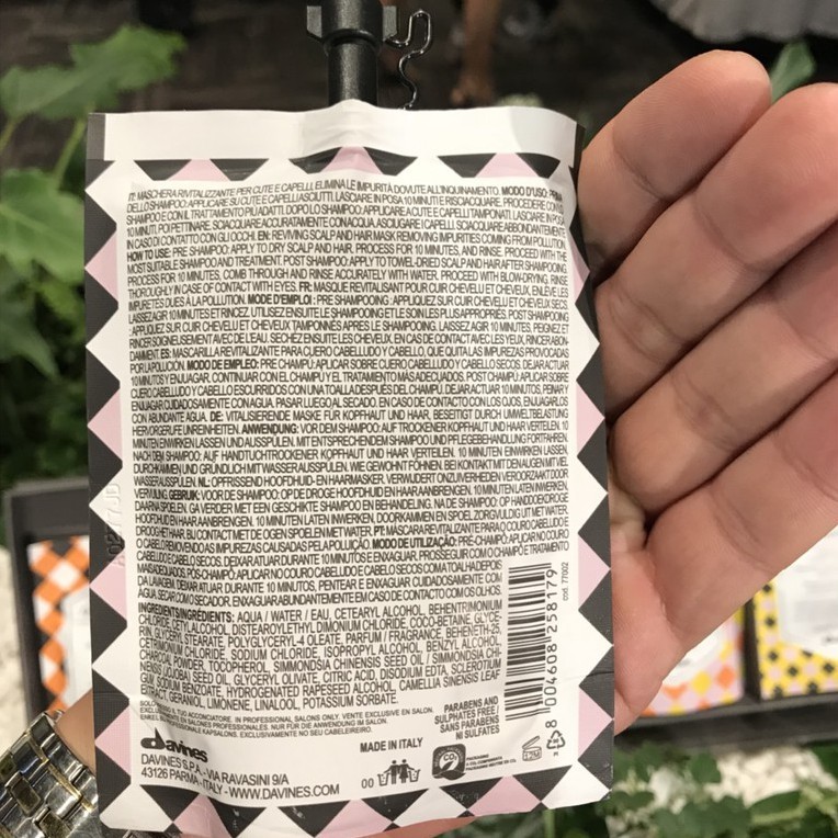 Mặt nạ thải độc cho da đầu Davines THE PURITY CIRCLE 50ml [ MK ]