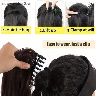 Kẹp Tóc Giả Xoăn Ngắn Tổng Hợp - Tạo Kiểu Đuôi Ngựa Dễ Thương Cho Nữ