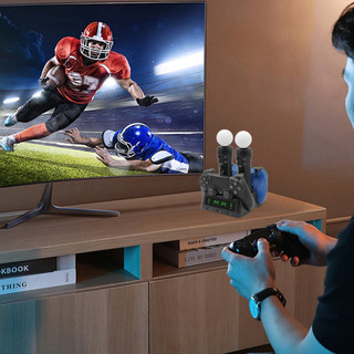 [Flyingfishla] 1 Chân Đế Sạc Bộ Điều Khiển 4 Trong 1 Cho Playstation PS4 VR Move Quad Sạc Cho Bộ Điều Khiển PlayStation