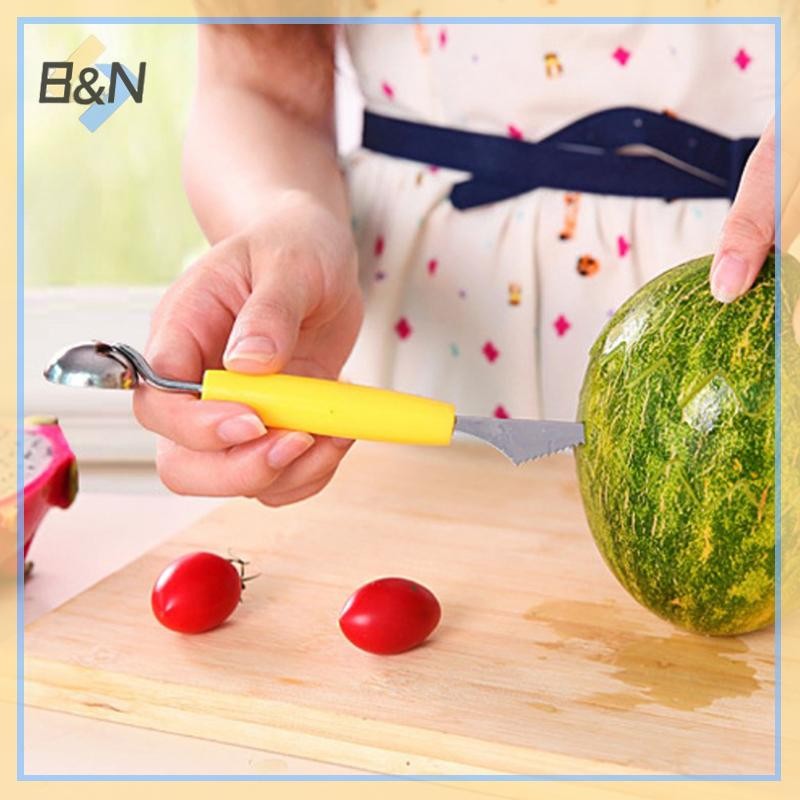 B & N Dưa Dưa Hấu Trái Cây Baller Khắc Kem Dưa Muỗng Khắc Thủ Công.