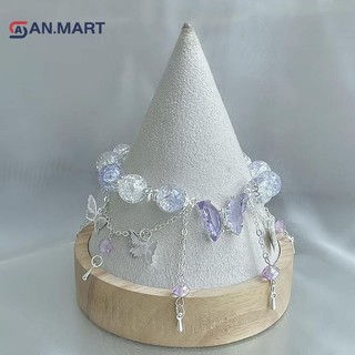 Bigdealssuper Mùa Hè Ngọt Ngào Lãng Mạn Pha Lê Hạt sel Vòng Tay Cho Bé Gái Handmade Thời Trang Tươi Cổ Tay Dây Chuyền Tình Bạn Trang Sức Quà Tặng Siêu