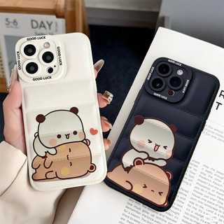 Ốp điện thoại Yier Bubu Playful cho iPhone 17 / 17 Air / 16E / 15 Plus / 14 / 13 / 12 / 11 / Pro Max. Chống sốc và chống rơi. Hộp đựng túi khí kiểu áo khoác silicon lỏng che phủ toàn diện