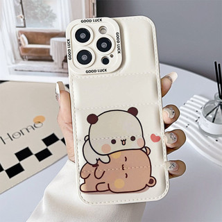 Ốp điện thoại Yier Bubu Playful cho iPhone 17 / 17 Air / 16E / 15 Plus / 14 / 13 / 12 / 11 / Pro Max. Chống sốc và chống rơi. Hộp đựng túi khí kiểu áo khoác silicon lỏng che phủ toàn diện