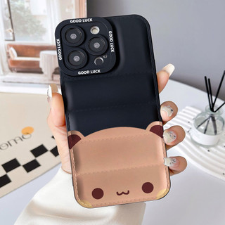 Ốp điện thoại Yier Bubu ảnh hồ sơ cho iPhone 17 / 17 Air / 16E / 15 Plus / 14 / 13 / 12 / 11 / Pro Max. Chống sốc rơi. Hộp đựng túi khí kiểu áo khoác silicon lỏng che phủ toàn diện