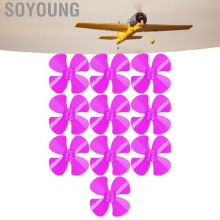 Soyoung FTVOGue 10pcs Propeller 4 Blades Vật liệu gió mạnh Trọng lượng nhẹ 40mm DIY Đồ chơi DIY SHIP Model RC Thuyền Vệ sinh Khoa học và Giáo dục Đồ chơi (Đỏ)