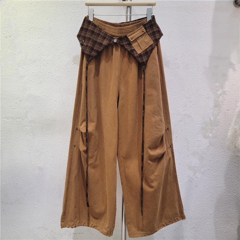 Mùa Thu quần lót nữ cổ rộng, dây thắt lưng co giãn, phong cách retro thời thượng