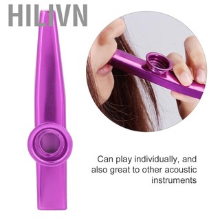 hilivn Hợp kim nhôm Kazoo di động Đối tác nhạc cụ dễ học để đi du lịch và đốt lửa trại