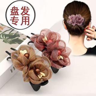 Lược đĩa tóc mỏ vịt phong cách Hàn Quốc hoa thanh lịch, kẹp đuôi ngựa ba răng sang trọng ZFFB