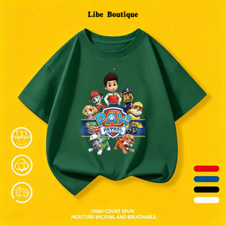 (Giao hàng trong 24 giờ) Áo Thun Unisex In Chú Chó Hoạt Hình, Thoáng Mát Thấm Mồ Hôi, Nhiều Màu