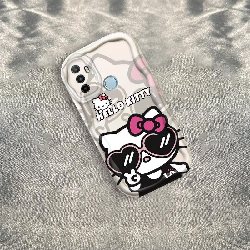 Ốp Silicon Hoạt Hình Cho OPPO A53 A33 2020 A32 Điện Thoại Thông Minh 3D Mềm Ốp lưng TPU Họa Tiết Da Báo Kitty Ốp Lưng Chống Sốc