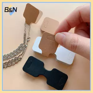 B & N Giấy Kraft Có Thể Gập Lại Thẻ Hiển Thị Cho Trang Sức Nelace Vòng Tay Giá Đỡ DIY Paaging Phụ Kiện Cho Quà Tặng Và Thủ Công Hội chợ.