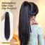 PNPIA- Kẹp tóc giả đuôi ngựa thẳng dài với chất liệu mềm có thiết kế kẹp kiểu mới dành cho nữ