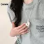 KUZHEN Cầu Vồng Dopamine Màu Chấm Nơ Trái Tim Nelace Dành Cho Nữ Bé Gái Dài Halterne Phụ Kiện Thời Trang Ngọt Ngào Trang Sức Quà Tặng HOT