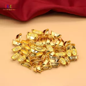 HL 10 Chiếc Thỏi Vàng Trung Quốc Yuan Bảo Giàu Có Tượng Vàng Thỏi Trang Trí Trang Trí Năm Mới Thanh Dụ Tiền Thịnh Vượng LMWU