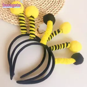 BORAGETE Ong Trang Phục Băng Đô, Kiến Cosplay Tóc Hoop, Ong Dễ Thương Ngày Trẻ Em Trang Phục Phụ Kiện Tóc Trẻ Em