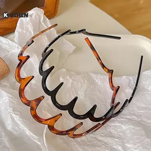 KUZHEN Mới Hairb Zigzag Ban Nhạc Notched Người Phụ Nữ Người Đàn Ông Cô Gái Quà Tặng Sinh Nhật Cứu Hộ Tóc Gãy Hiện Vật HOT