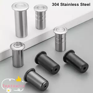 TOPTOOLCX 1 Cái Nắp Bu Lông Cửa, Nắp Chốt Chống Bụi Bằng Thép Không Gỉ, Chống Cát Vô Hình Bền Đẹp Có Phụ Kiện Nắp Bảo Vệ Chốt Cửa Cửa Cửa