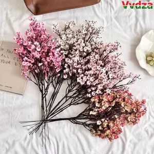 VVDZA Nhân Tạo Hoa Hơi Thở Cho Bé, Nhánh Gypsophila Giả Lụa Hồng, Phong Cách Sakura Trang Trí Nhân Tạo Cây Giả Hoa Sắp Xếp