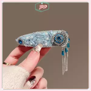 JRP Cổ Điển Tím Bướm sel Kẹp Tóc Pha Lê Thanh Lịch Phong Cách Dân Tộc Tóc Vòng Mũ Đội Đầu Retro Phong Cách Trung Hoa Kẹp Bên Đảng JRP