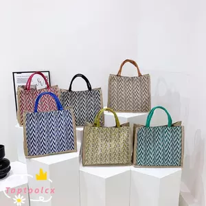 Túi đựng đồ ăn trưa TOPTOOLCX Casual Flax Nữ Thời trang Tote