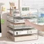 Ins Trong Suốt Để Bàn Tập Tin Vuông Kệ Quản Lý Sách Văn Phòng Giấy Acrylic Hộp Bốn Lưới IKMH