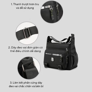 Túi đeo chéo nam bằng nylon dung tích lớn chống thấm nước Túi đeo vai cho bé trai Túi đeo chéo đa năng.S216
