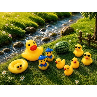 Set Charm Phao Vịt Dưa Hấu Vịt Vàng Mùa Hè Kính Đen Siêu Ngầu Trang Trí Dép 3D Dễ Thương Phụ Kiện Cute Cao Cấp Hot Trend