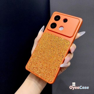 Vỏ họa tiết lưới kim cương lấp lánh cho Redmi Note 15 14 13 Pro Plus 12 Turbo K90 K80 K70 Pro K70E 5G 4G Sang trọng rực rỡ màu cam Bling Vỏ sáng đầy màu sắc
