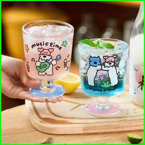 YB2 Cún Con Tiệc Cốc Thủy Tinh Cốc Sáng Tạo Gia Đình Uống Uống Nước Cho Whisky Cocktail & Rượu Vang Đỏ