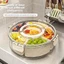 Khay đựng trái cây xoay 6 ngăn YB2 có tay cầm Hộp đựng tròn kín khí cho hộp đựng trái cây & hạt