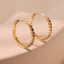 Shuling Vintage Bông Tai Kẻ Sọc Màu Zircons Thời Trang Nữ Khuyên Tai