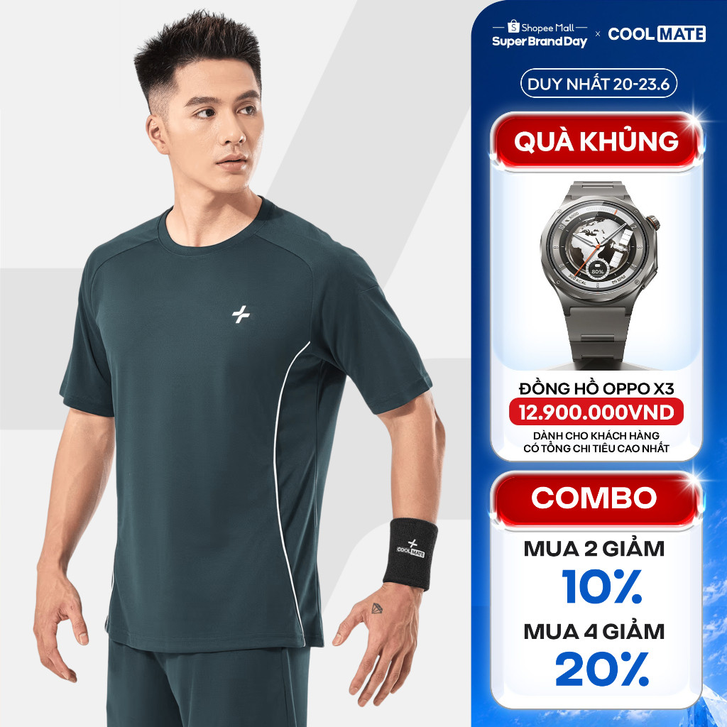 [MUA 4 GIẢM 20%]Áo thun Tshirt thể thao nam Pickleball Tennis FlexLine Active thấm hút, thoáng khí, Coolmate