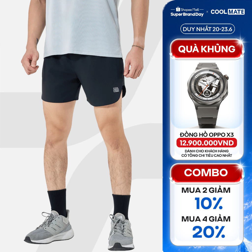 [MUA 4 GIẢM 20%]Quần short nam thể thao Maxcool chạy bộ, tập gym, Pickleball thoáng khí, thoải mái Coolmate