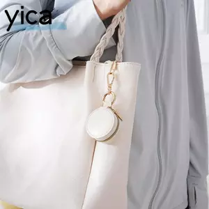 Hộp đựng trang sức Mini YICA, có móc treo túi du lịch, vòng cổ di động trưng bày hộp đóng gói vòng PU tròn ngoài trời