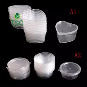 10 Cái / lốc Nhựa Màu Trong Suốt Hộp Đựng Keo Putty Bọt Bóng Hộp Bảo Quản Slime Bảo Quản [Mới]