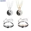 Bluelover 2 Chiếc Tai Chi Âm Dương Cặp Đôi Vòng Tay Nelaces Bộ Mặt Dây Chuyền Có Thể Điều Chỉnh Bện Dây Chuyền Vòng Tay Phù Hợp Với Người Yêu Vòng Tay Choker Mới