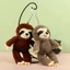 YUUKII Sloth Mặt dây chuyền nhỏ, Mặt dây chuyền mô phỏng Con lười động vật nhồi bông, Móc khóa mềm dễ thương Mô phỏng Sloth Pendan