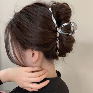 Phiên Bản Hàn Quốc Kim Loại Chữ Thập Phong Cách Thoáng Mát Bạc Đeo Chéo Tóc Tính Khí Đơn Giản Phù Hợp Với Đầu Lưng Tóc Mũ Đội Đầu Lấy Kẹp