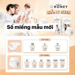 (COMBO 4B- MẪU MỚI) Momo Honey siêu mềm, siêu mỏng, siêu mịn NB-4XL - Bỉm, Bỉm Quần Balo Balo