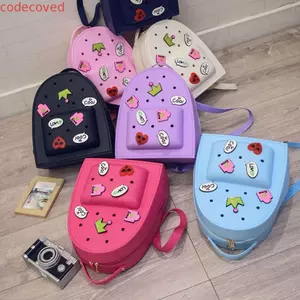 Ba lô silicon CODECOVED, Túi đi học trẻ em chống nước có khóa kéo, Dây đeo có thể điều chỉnh thời trang Vỏ bọc mẫu giáo mềm bền bỉ dành cho học sinh