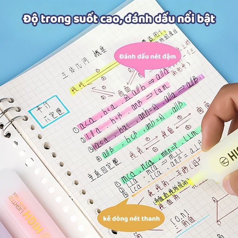 Bút Đánh Dấu Màu Sắc Tươi Sáng, Bút Nhớ Nhiều Màu Cute Mini Cho Học Sinh Ghi Chú Nhanh