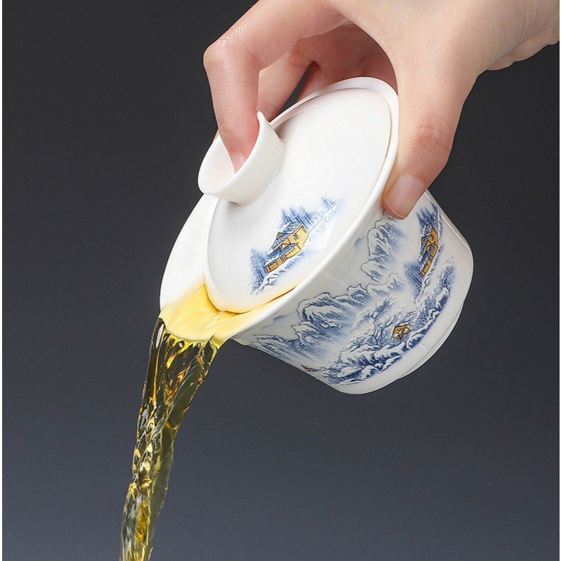 CHÉN KHẢI TIỀM TRÀ BẰNG SỨ TRẮNG BẠCH ĐỊNH CAO CẤP 170 ML – TINH HOA TRÀ ĐẠO PHƯƠNG ĐÔNG