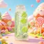 Đồ chơi Squishy kem đánh răng QEARY, Sữa rửa mặt có thể định hình không vỡ Fidget, Đồ chơi Squishy mềm hình trái cây lấp lánh giác quan cho trẻ em và người lớn