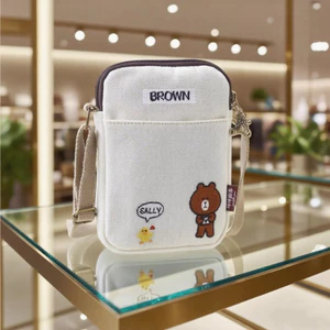 Canvas Thêu Túi Đeo Ngang Unisex Túi Điện Thoại Di Động Vải Ngực Túi Nhẹ Di Động Túi Đeo Ngang