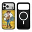 Ốp điện thoại gương cao bồi nền màu vàng từ tính cho IPhone 15 14 13 12 11 16 Plus 17 Pro Max 17Air Vỏ bảo vệ chống sốc